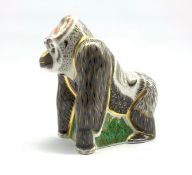 Royal Crown Derby paperweight modelled as a Mountain Gorilla,