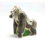 Royal Crown Derby paperweight modelled as a Mountain Gorilla,