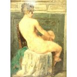 Continental School (20th century): Female Nude Seated,