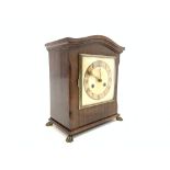 Early 20th century mahogany cased mantle clock, with eight day striking movement,