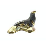 Royal Crown Derby paperweight modelled as a Sea Lion,