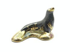 Royal Crown Derby paperweight modelled as a Sea Lion,