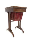 Late 19th/ early 20th century mahogany sewing table stamped 'Edwards and Roberts',