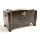 20th century Chinese design camphor wood blanket chest,