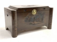 20th century Chinese design camphor wood blanket chest,