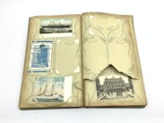 Art Nouveau design postcard album and contents of Continental cards Condition Report &