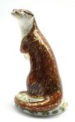 Royal Crown Derby paperweight modelled as a Playful Otter,