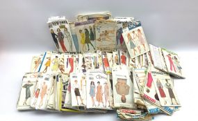 Collection of lady's garment making patterns by Vogue, Butterick, Burda, Style, Newlook,