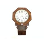 late 19th century American drop dial wall clock,