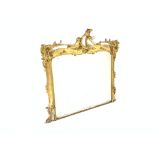 19th Century gilt wood and gesso pier glass,