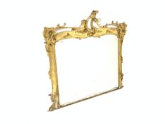 19th Century gilt wood and gesso pier glass,