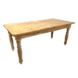 Victorian design pine farmhouse kitchen table,