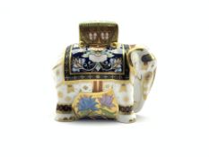 Royal Crown Derby paperweight modelled as Father Elephant,