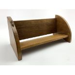 Thompson of Kilburn 'Mouseman' oak book trough with carved mouse signature W45cm