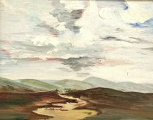 Donald Murray Smith (1865-1952) 'Among the Hampshire Hills' oil on board, inscribed verso,