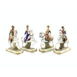 Set of four Scheibe- Alsbach cavalry figures, Pully, Bessieres,