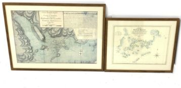 Print of the plan of York harbour after James Cook,