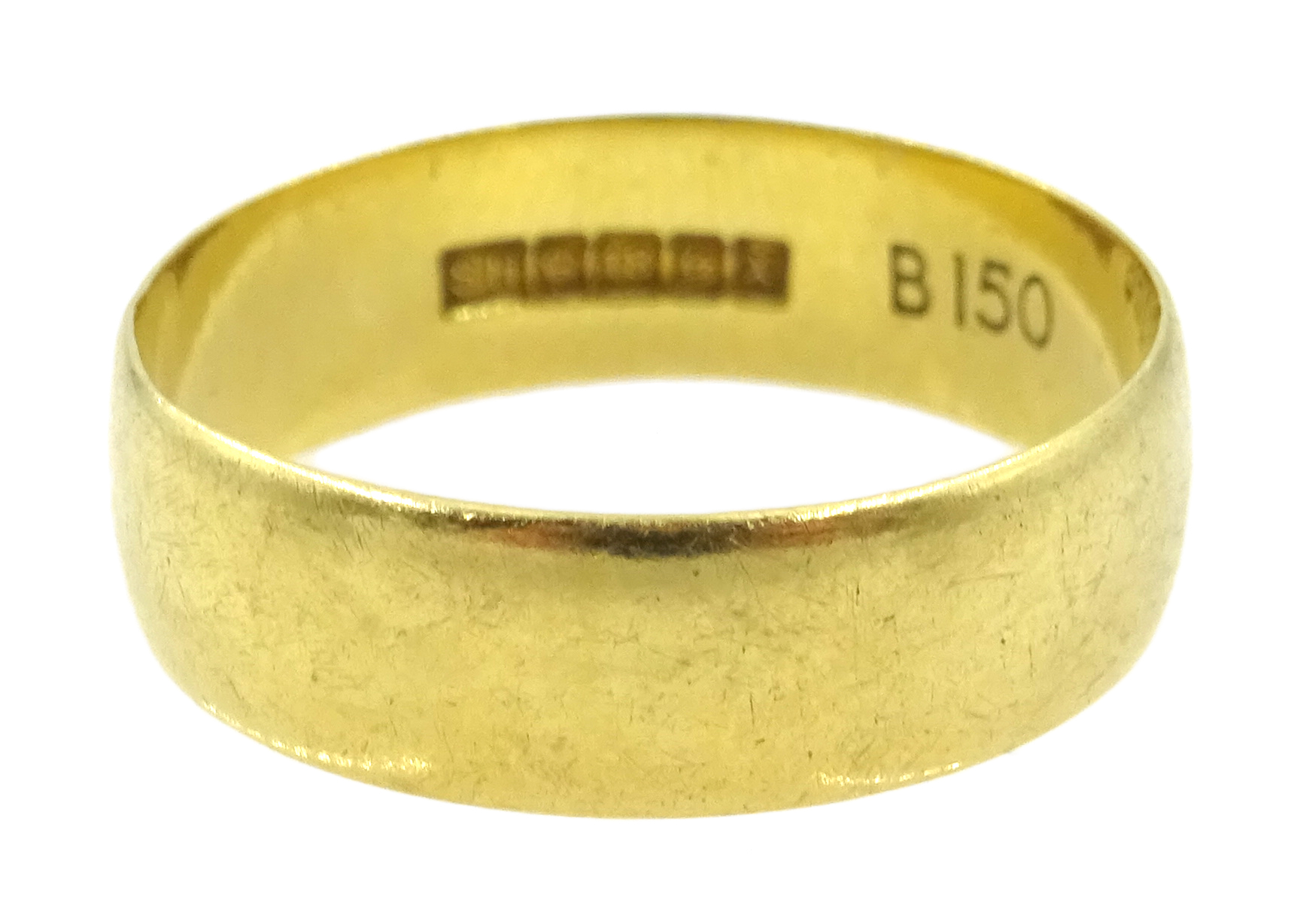 18ct gold wedding band Birmingham 1972 Condition Report & Further Details Approx 3.