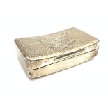 George III silver rectangular snuff box, the hinged cover inscribed 'E Armstead,