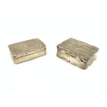 Plain silver rectangular snuff box 3.5cm x 5cm Birmingham 1915 and another 1922 1.