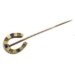 Early 20th century sapphire and diamond stick pin 2.