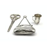 Mappin & Webb silver miniature three handled cup, Birmingham 1936,