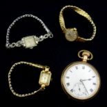 Swiss gold-plated pocket watch case by Dennison,