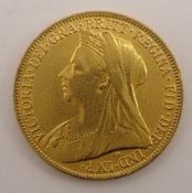 Queen Victoria 1897 gold full sovereign,