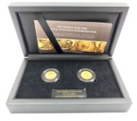 King George V 1914 and 1918 gold full sovereigns forming 'The World War One 1914 & 1918 gold