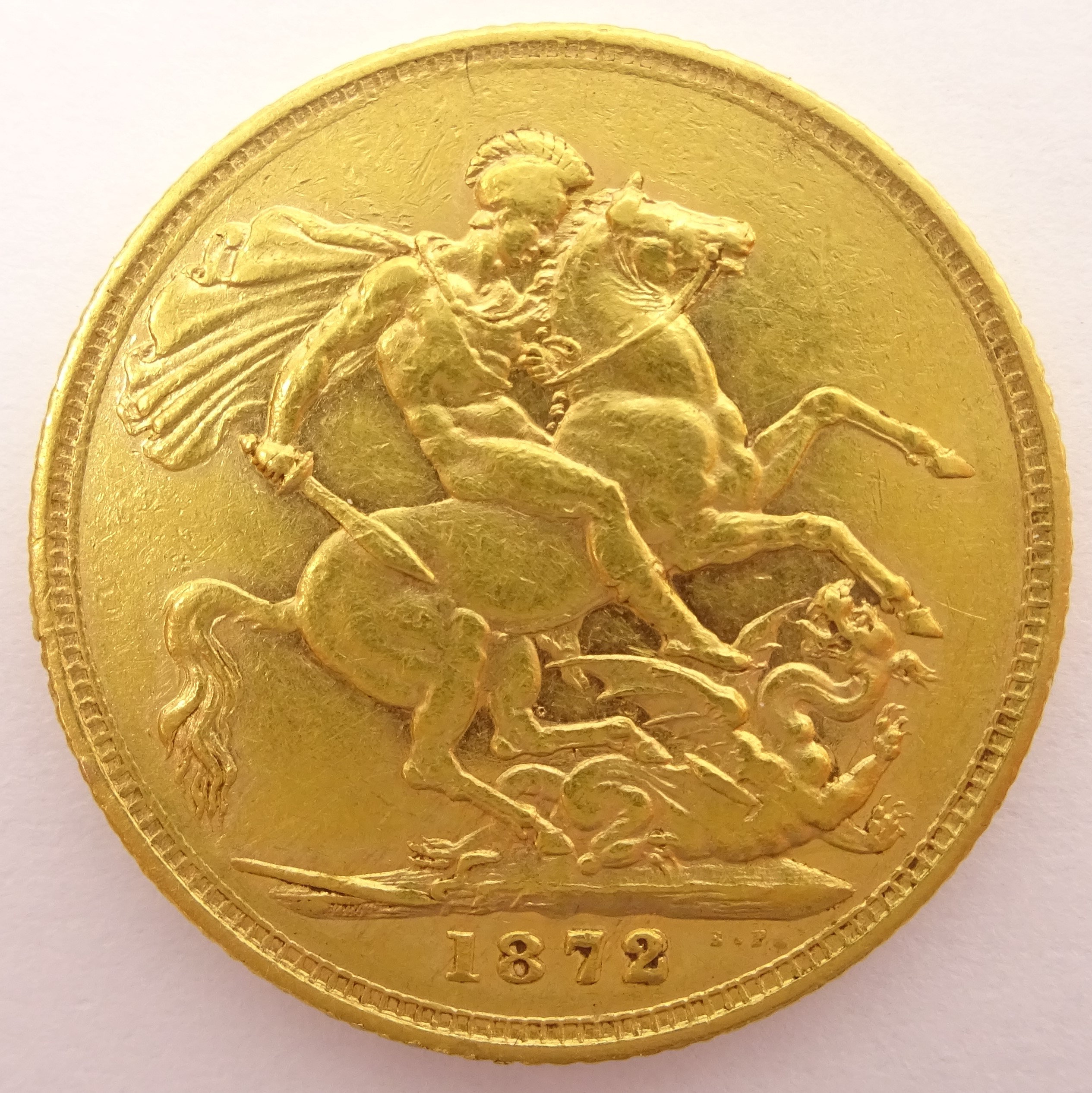 Queen Victoria 1872 gold full sovereign - Image 2 of 2