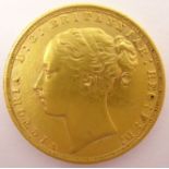 Queen Victoria 1872 gold full sovereign