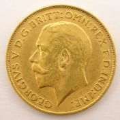 King George V 1912 gold half sovereign Condition Report & Further Details <a