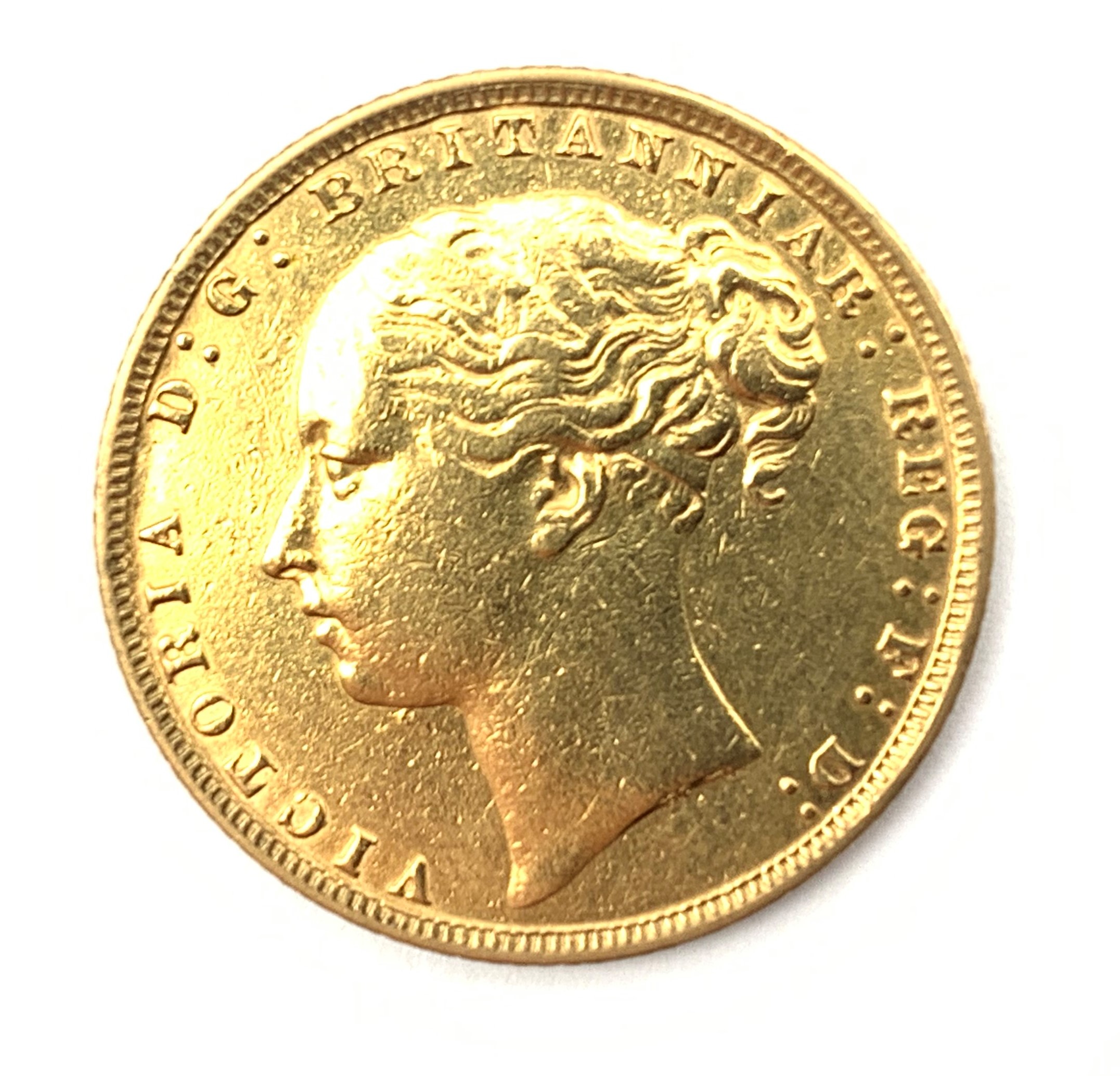 Queen Victoria 1876 gold full sovereign Condition Report & Further Details <a