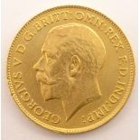 King George V 1913 gold half sovereign Condition Report & Further Details <a