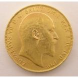 King Edward VII 1906 gold full sovereign Condition Report & Further Details <a