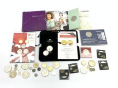 Collection of coins including The Royal Mint 2011 celebrating Great Britain coin set,