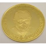 Israel 1967 'Moshe Dayan' gold medal, to commemorate the six day war, .900 gold, 3.