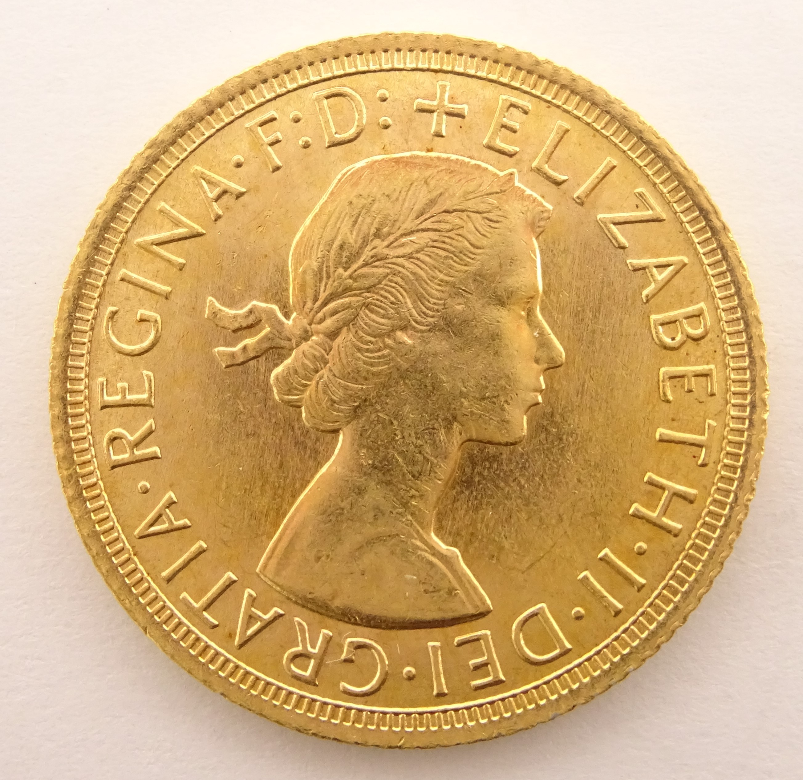 Queen Elizabeth II 1965 gold full sovereign Condition Report & Further Details