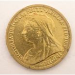 Queen Victoria 1899 gold half sovereign Condition Report & Further Details <a