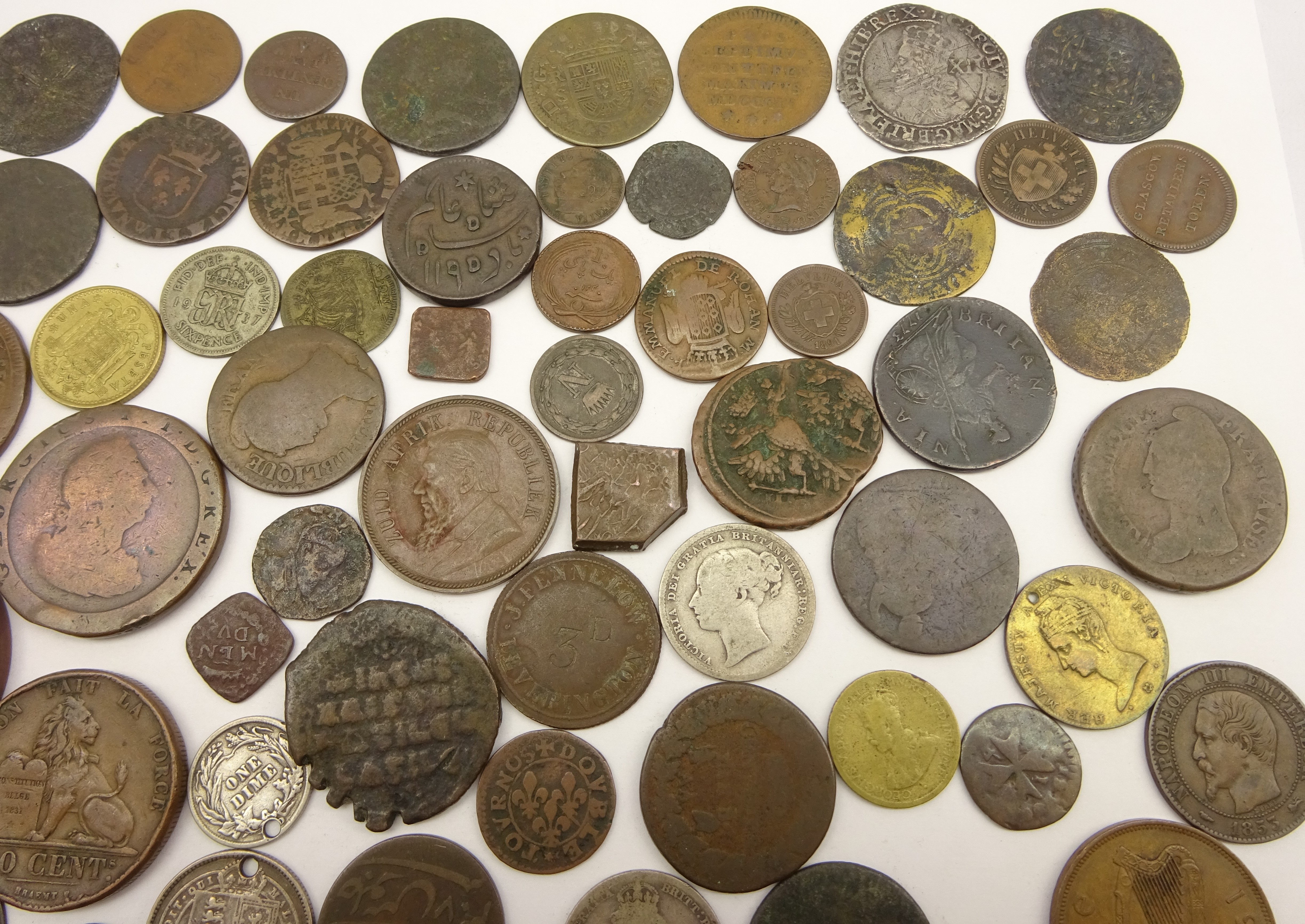 Mixed collection of Great British and World coinage including silver hammered coin, - Image 3 of 10