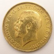 King George V 1926 gold half sovereign Condition Report & Further Details <a