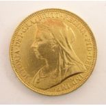 Queen Victoria 1893 gold full sovereign Condition Report & Further Details <a