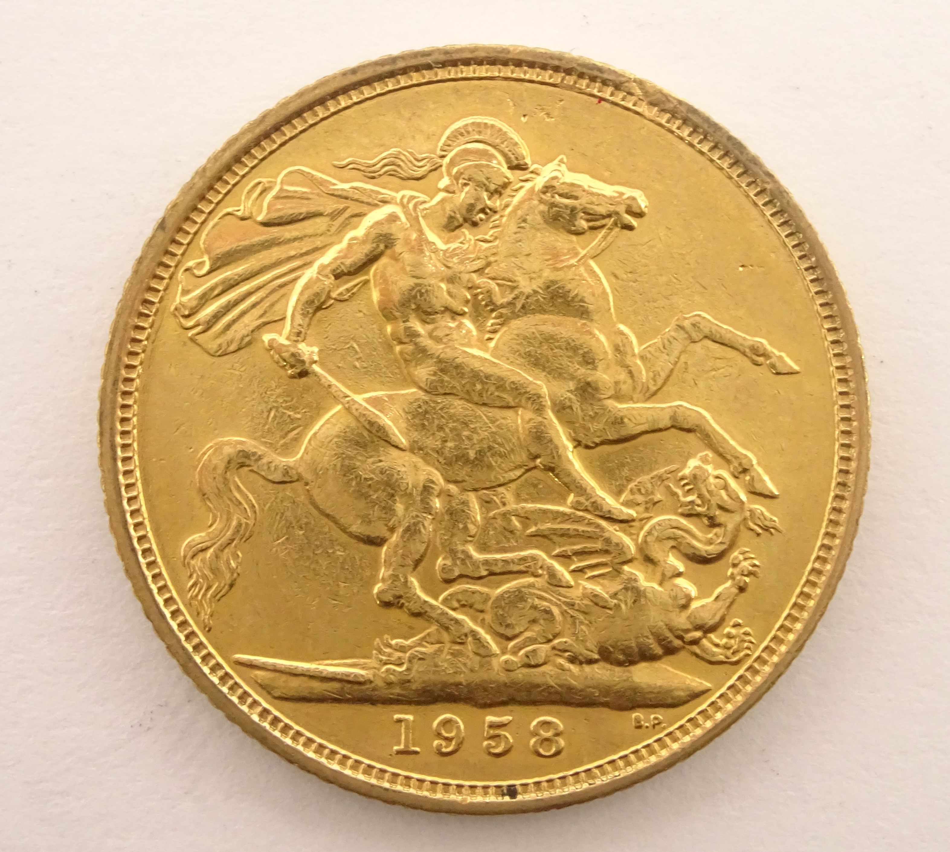 Queen Elizabeth II 1958 gold full sovereign Condition Report & Further Details - Image 2 of 2