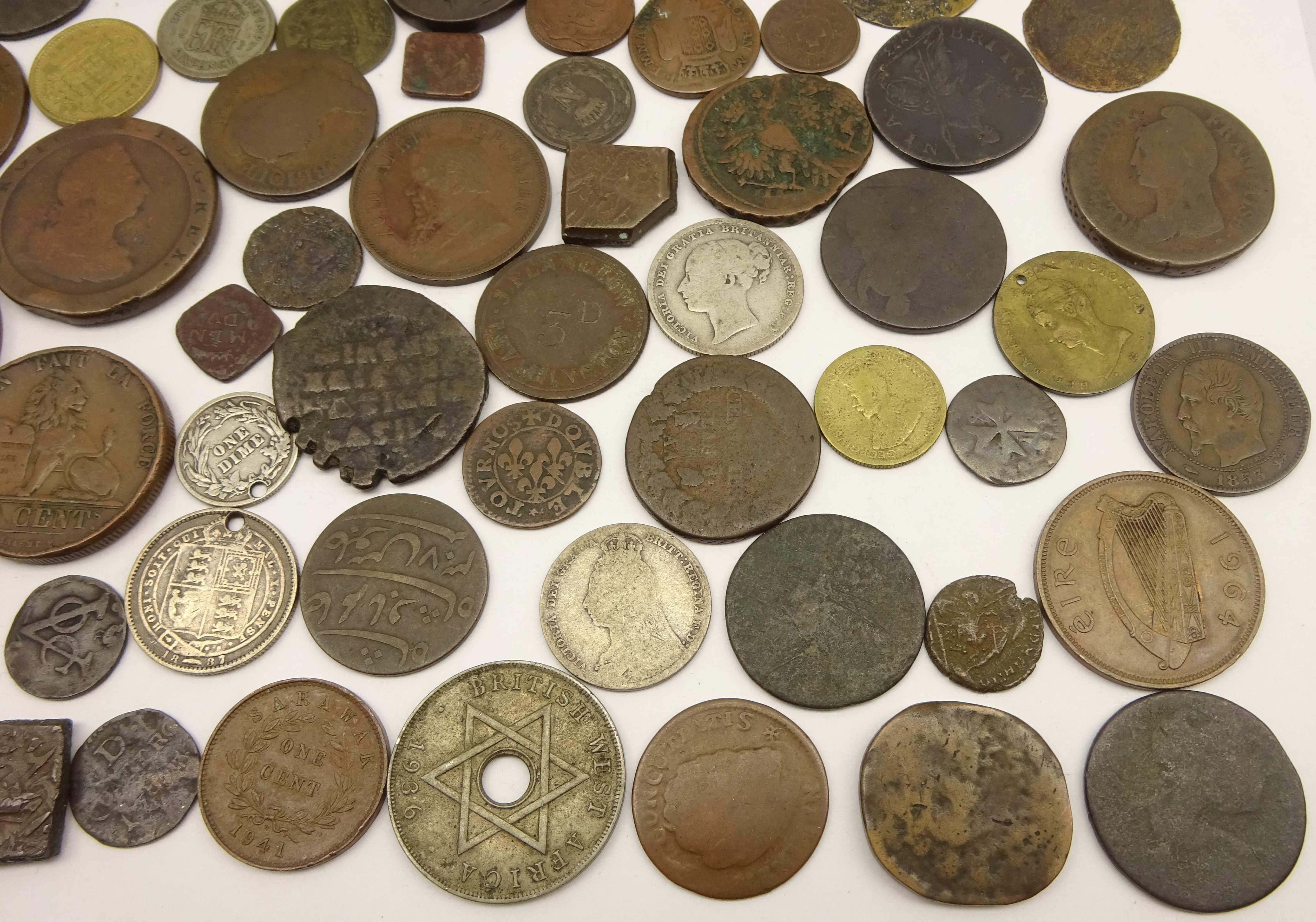 Mixed collection of Great British and World coinage including silver hammered coin, - Image 5 of 10