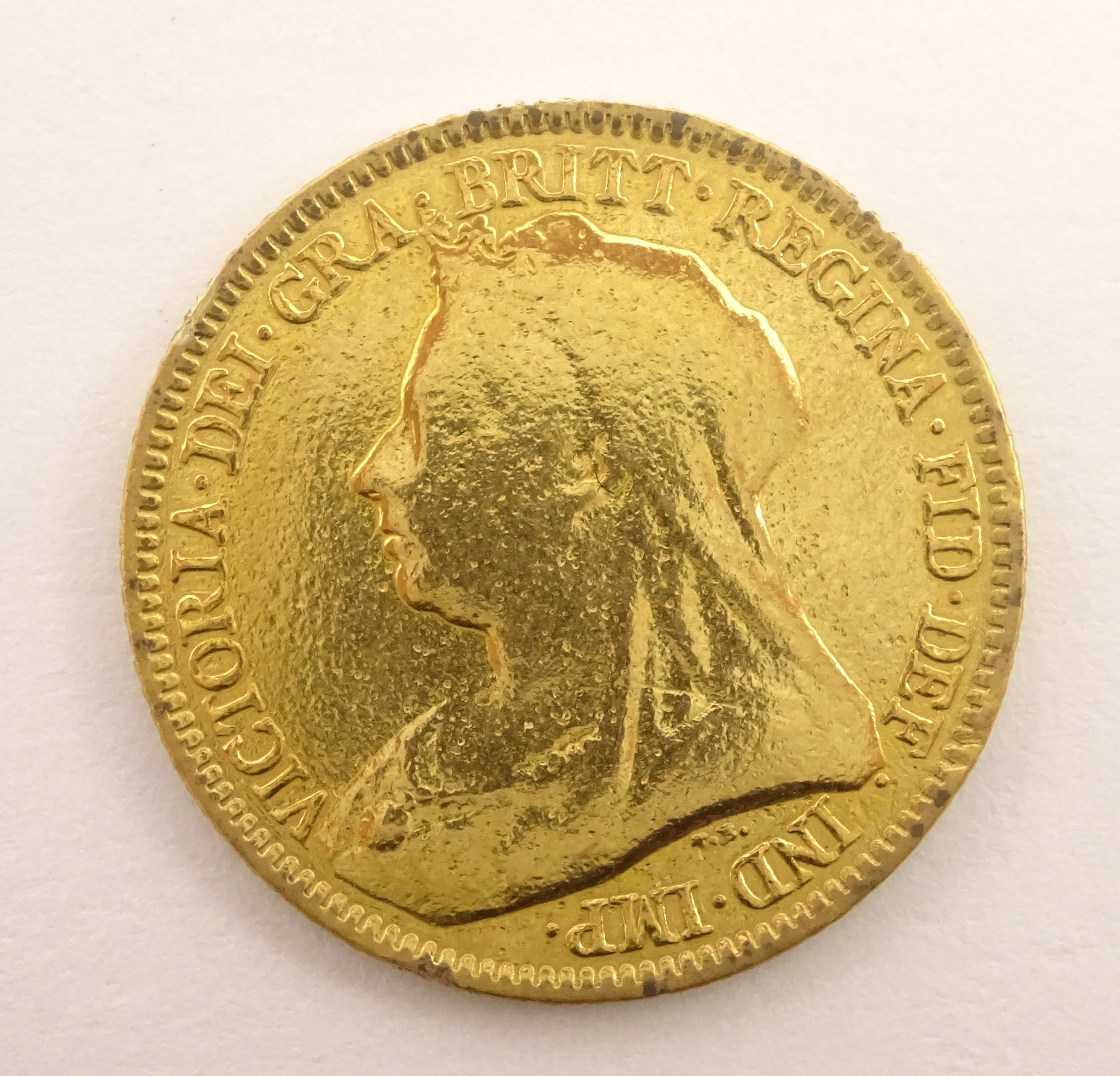 Queen Victoria 1893 gold half sovereign Condition Report & Further Details <a