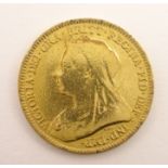 Queen Victoria 1893 gold half sovereign Condition Report & Further Details <a
