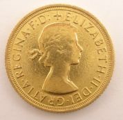 Queen Elizabeth II 1963 gold full sovereign Condition Report & Further Details