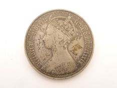 Queen Victoria Gothic florin coin Condition Report & Further Details <a