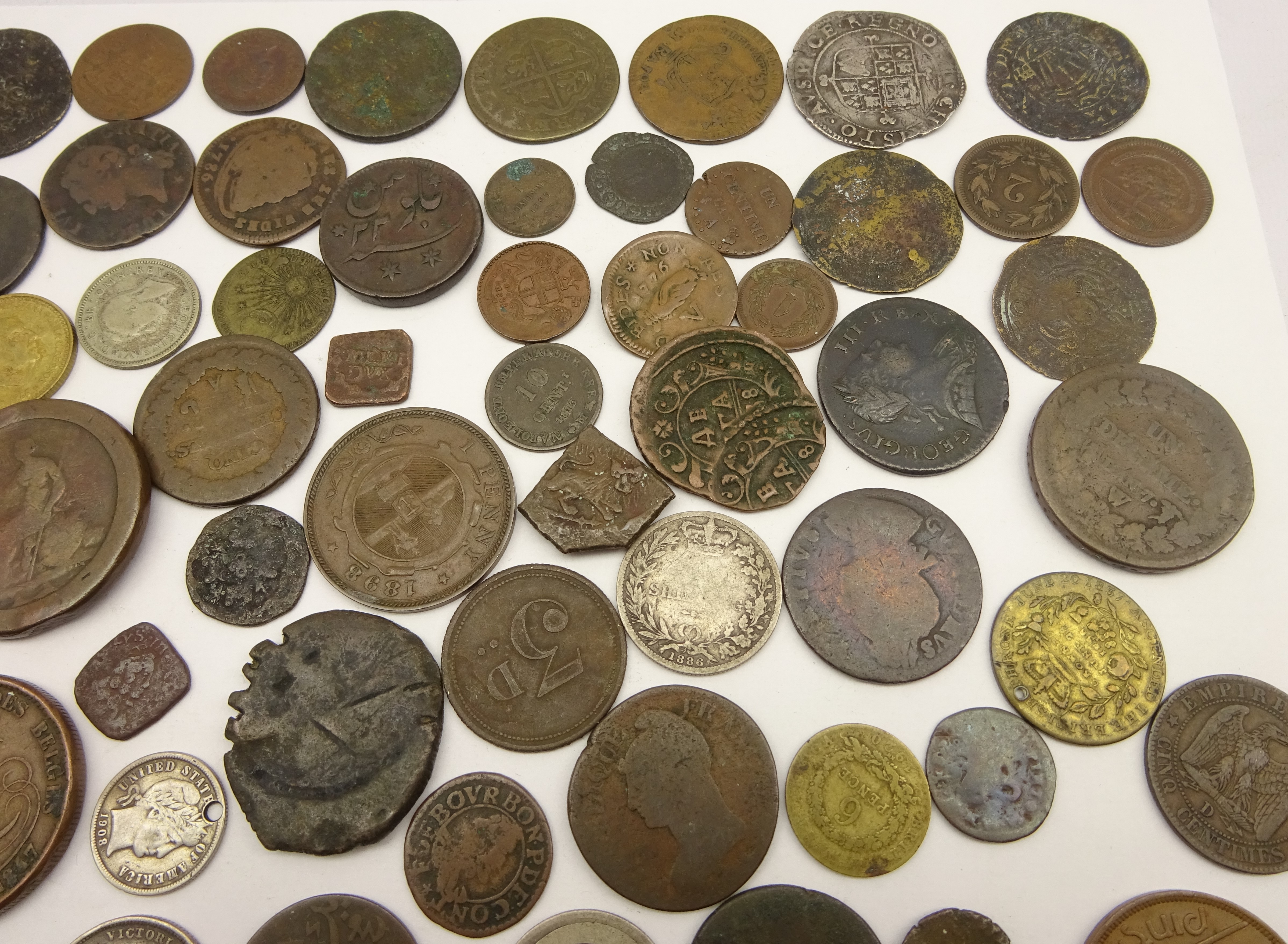 Mixed collection of Great British and World coinage including silver hammered coin, - Image 8 of 10