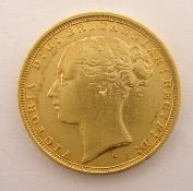 Queen Victoria 1884 gold full sovereign,